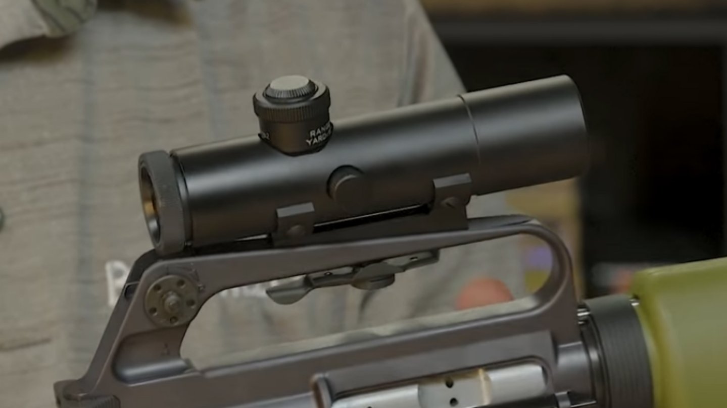 Retro 4x Carry Handle Optic by Brownells, for “old-style” AR-15s Retro 4x Carry Handle Optic replica of the Colt AR-15 optics of the1970s.