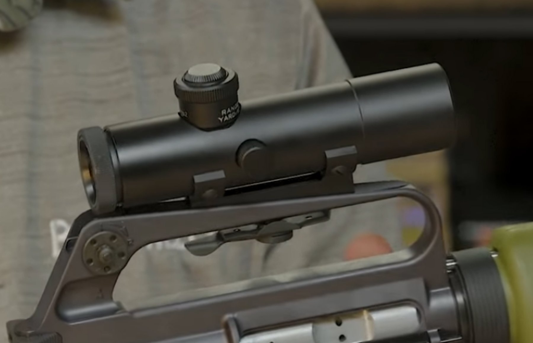 Retro 4x Carry Handle Optic by Brownells, for “oldstyle” AR15s