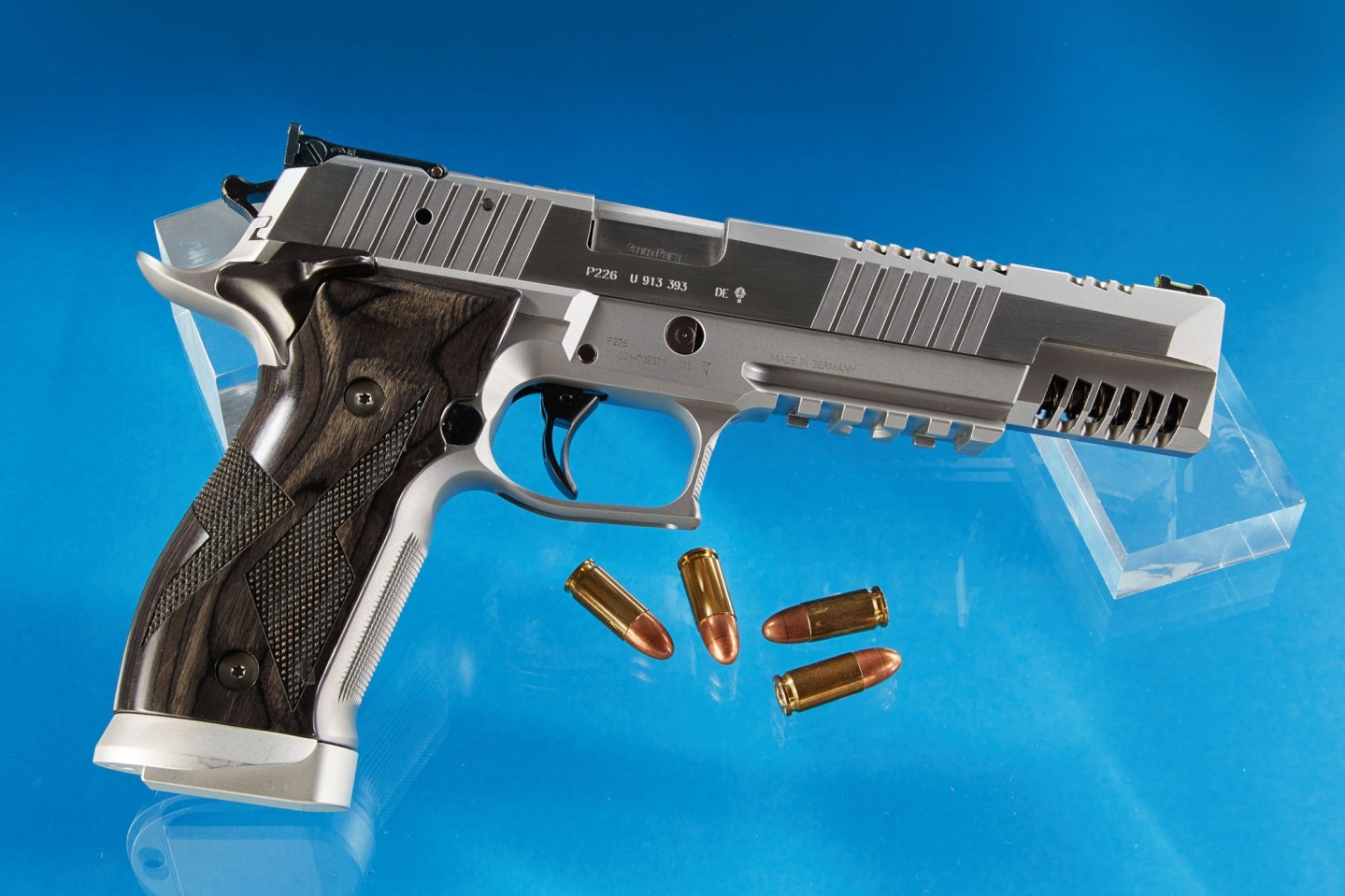 Test: a skeletonized match pistol under test - the 9mm SIG Sauer P226 X-Six Skeleton SIG Sauer P226 X-Six Skeleton right side view