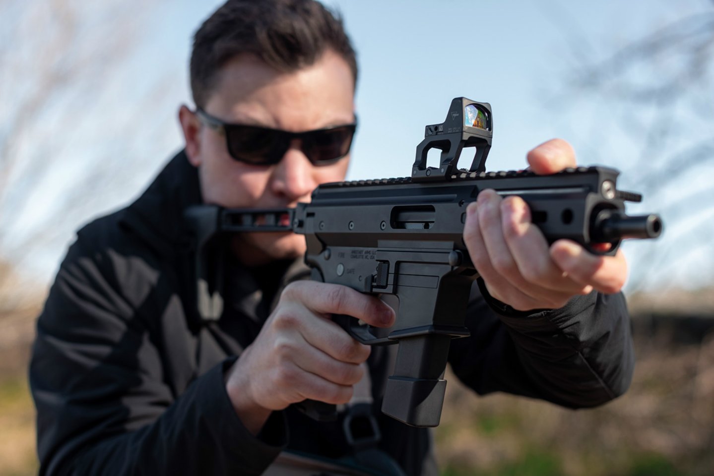 Angstadt Arms MDP-9, a new roller-delayed “subgun” Shooter with the Angstadt Arms MDP-9 roller-delayed action subgun