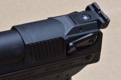 Zoraki HP 01-2 Light, a top-performance air pistol The rear sight of the Zoraki HP 01-2 Light