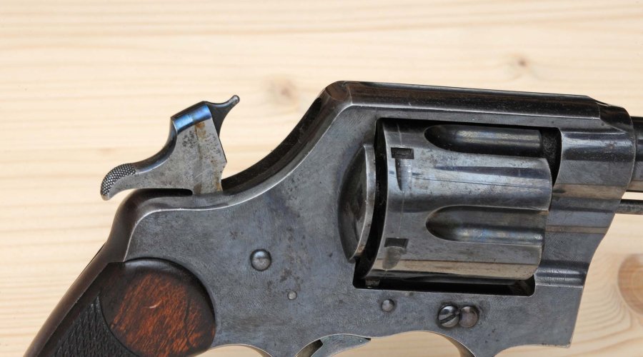 Trigger of the  Colt New Service revolver