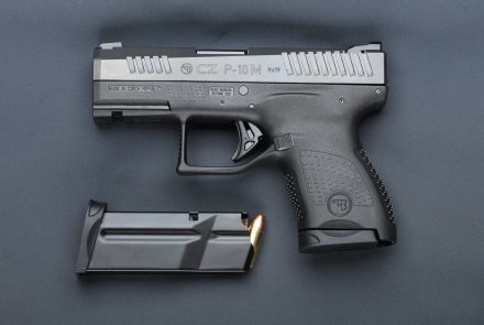 New subcompact pistol under test: The CZ P-10 Micro in 9mm Luger caliber CZ P-10 M from the right