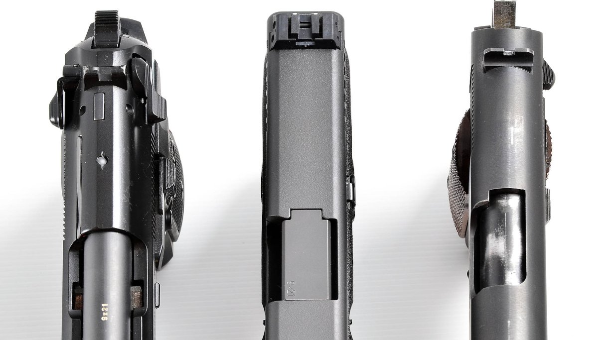 Beretta 92 - Colt 1911 - Glock 17 a comparison