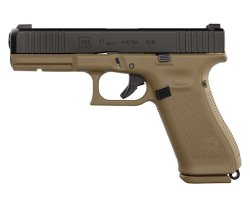 GLOCK 17 Gen5 FR Coyote, the "French Army style" pistol is now available for civilians reversible magazine release