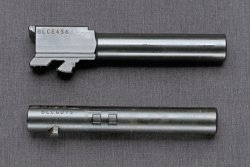 G46 barrel (bottom) and G19 barrel (top).