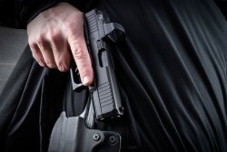 GLOCK G45 M.O.S. in 9 mm Luger GLOCK G45 M.O.S. pulled out from the holster