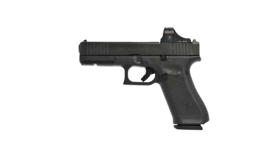 GLOCK 17 Gen5 MOS with mounted mini spotlight sighting