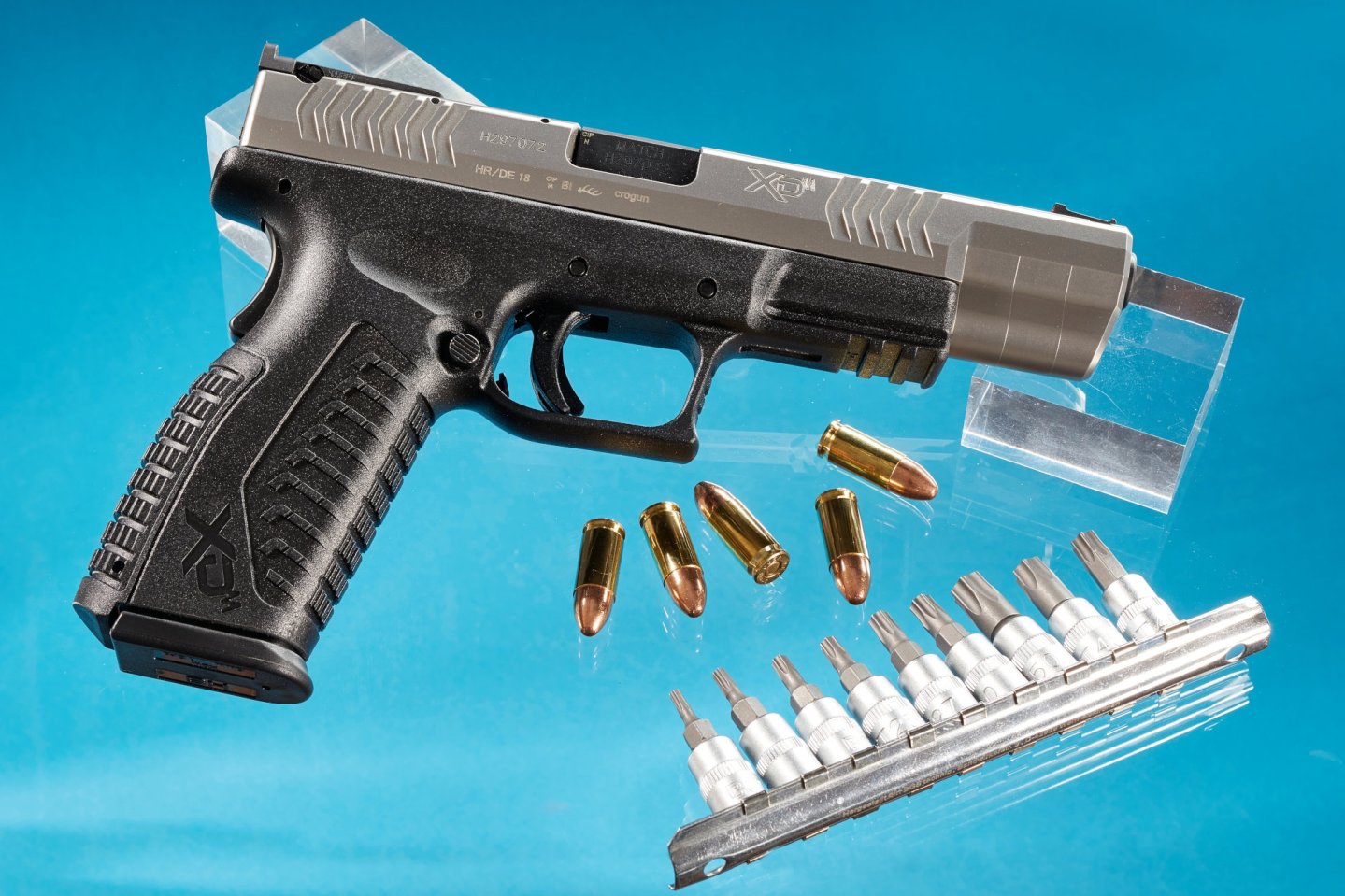 Test: HS Product XDM-9 5.25 Stainless in 9 mm  HS Product XDM-9 5.25 Stainless in 9 mm right side view