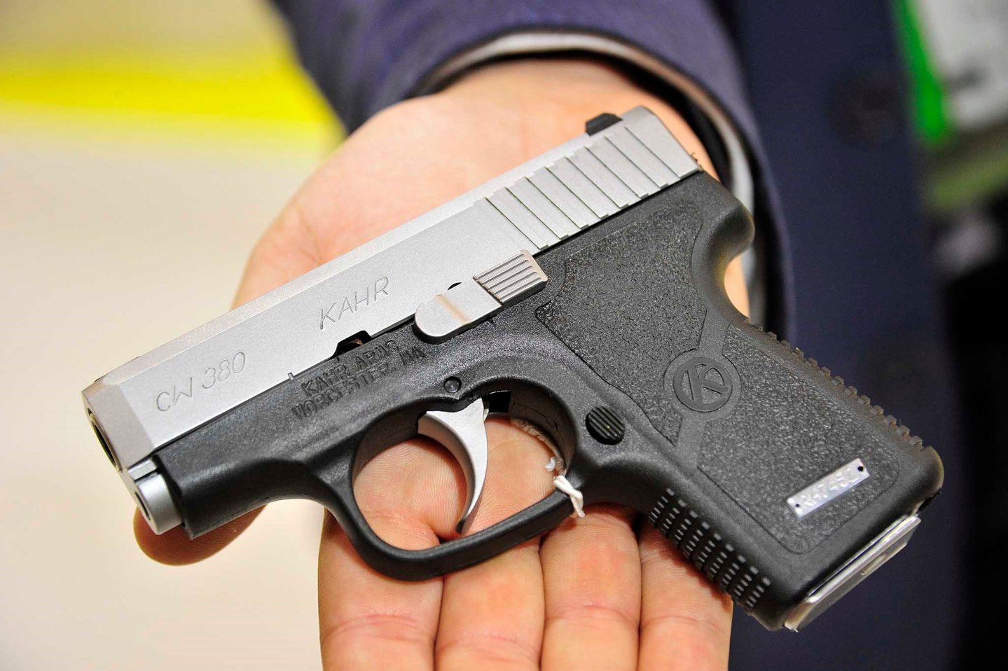 Kahr CW380 semi-automatic pistol The Diamant S.r.l. company showcased the Kahr Arms CW380 pocket pistol at the 2016 HIT Show