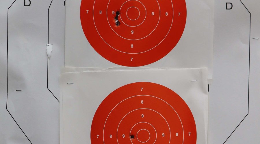 Bottom grouping in DA, top grouping in SA with .357 Mag.