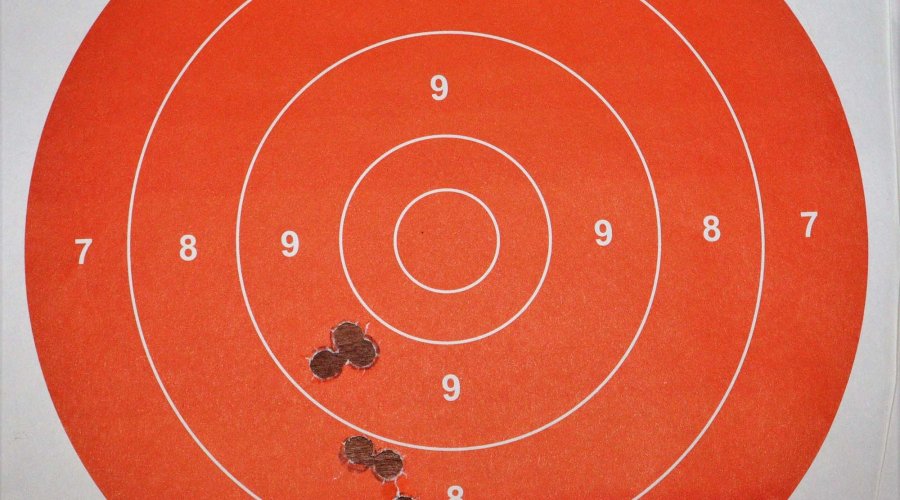 Grouping achieved with .357 Magnum Fiocchi