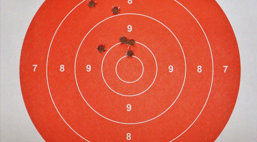 Grouping achieved with .38 Special Fiocchi cartridges