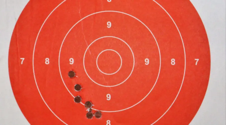 Grouping achieved with .357 Magnum Samson