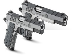 New Emissary pistols from Springfield Armory – Bridging defensive and custom 1911s The 4.25" model in .45 ACP. (left) and the 5" model in 9mm side by side