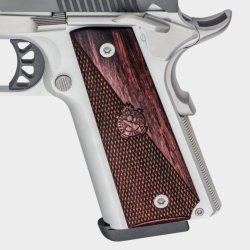 New Ronin Operator 4.25” pistol from Springfield Armory – A Commander-sized 1911 Ronin Operator 4.25” pistol: wood laminate grips with the Crossed Cannon logo