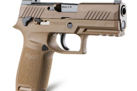 New SIG Sauer P320-M18 pistol, the US military's M18 in civilian clothes The “civilian” SIG Sauer P320-M18 right side view