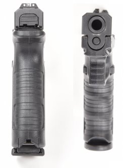 Schmeisser SLP-9 semi-automatic pistol Schmeisser GmbH offers the SLP-9 9x19mm caliber striker-fired semi-automatic pistol