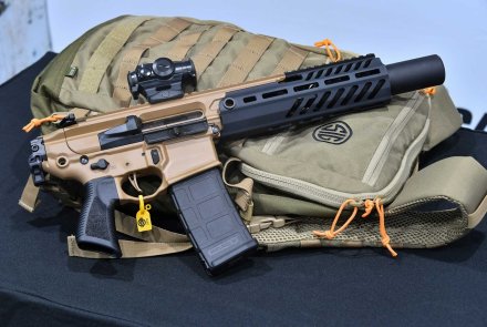 SIG Sauer new Pistols for 2019 SIG Sauer MCX Canebrake in .300BK with the SIGSRD762 suppressor mounted at the SIG Premier Media Day event.