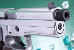 SIG Sauer Mastershop: testing the P226 LDC II from B&H Muzzle thread of the SIG Sauer Mastershop P226 LDC II from B&H