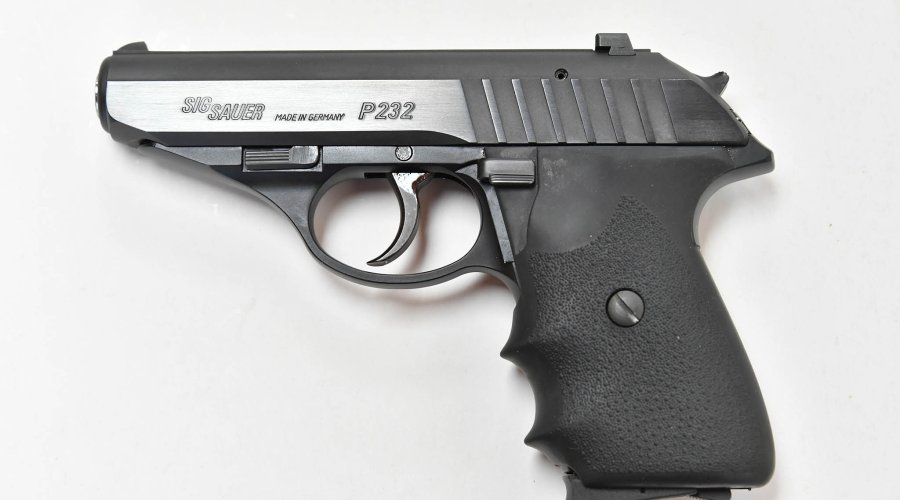 Left side of the SIG Sauer P232 Black .380 Auto pistol.