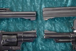 Smith & Wesson revolver frame sizes – Part 2: sights, grips, etc. Clockwise, from top left