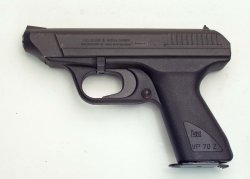 Semiautomatic pistol... Plastic or metal? Semiautomatic pistol... Plastic or metal?