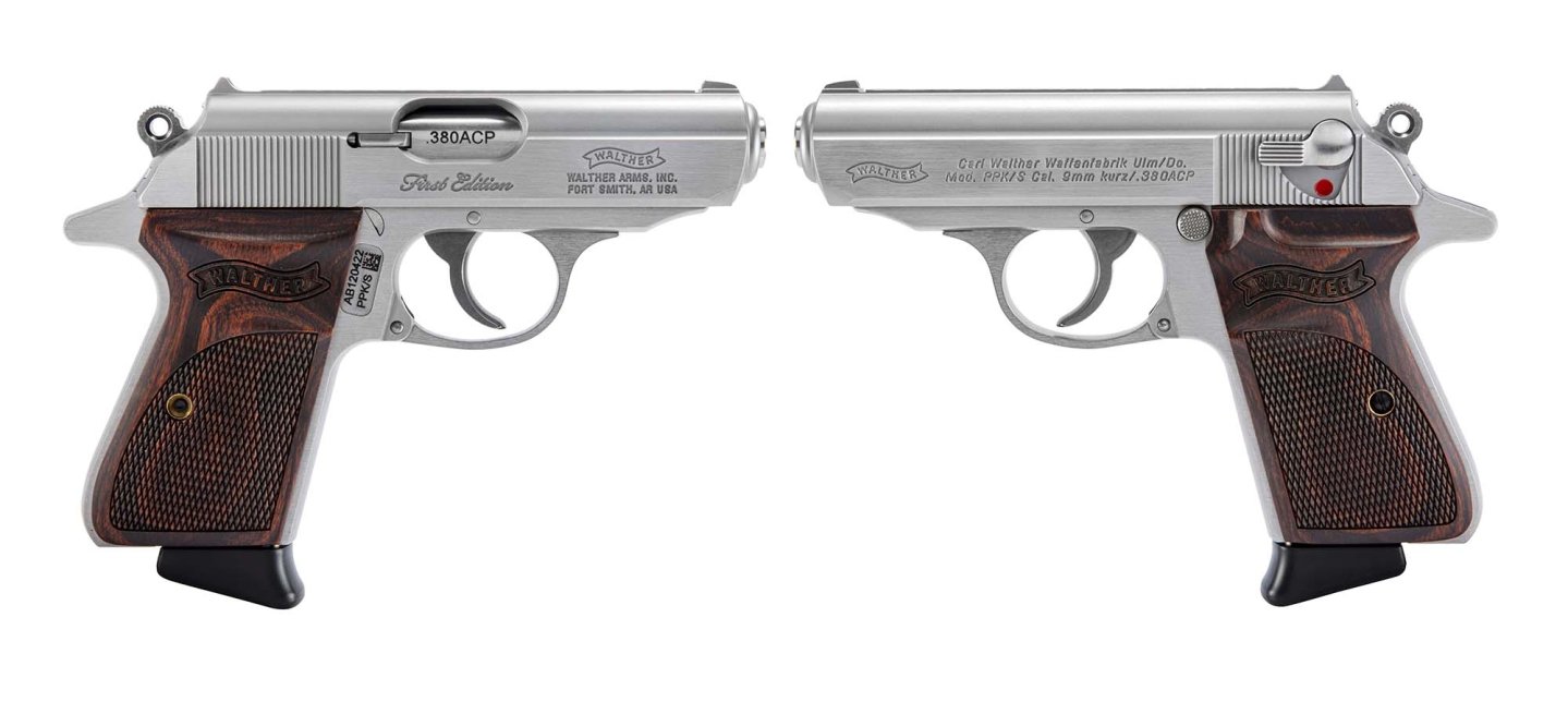 The two sides of the Walther PPK/S First Edition pistol 