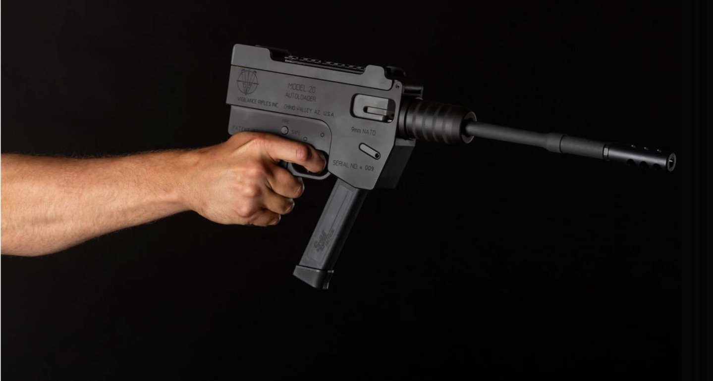 Vigilance Rifles Model 20 – The modular submachine gun Vigilance Rifles Model 20, 8” barrel version.