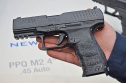Walther's new pistols for Europe Carl Walther GmbH showcased the PPQ.45, PPS M2 and Q5 Match pistols at the 2016 IWA OutdoorClassics