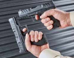Test: the brand new Walther Performance Duty Pistol (PDP) in 9mm Luger the Walther PDP (left) - the full-size variant