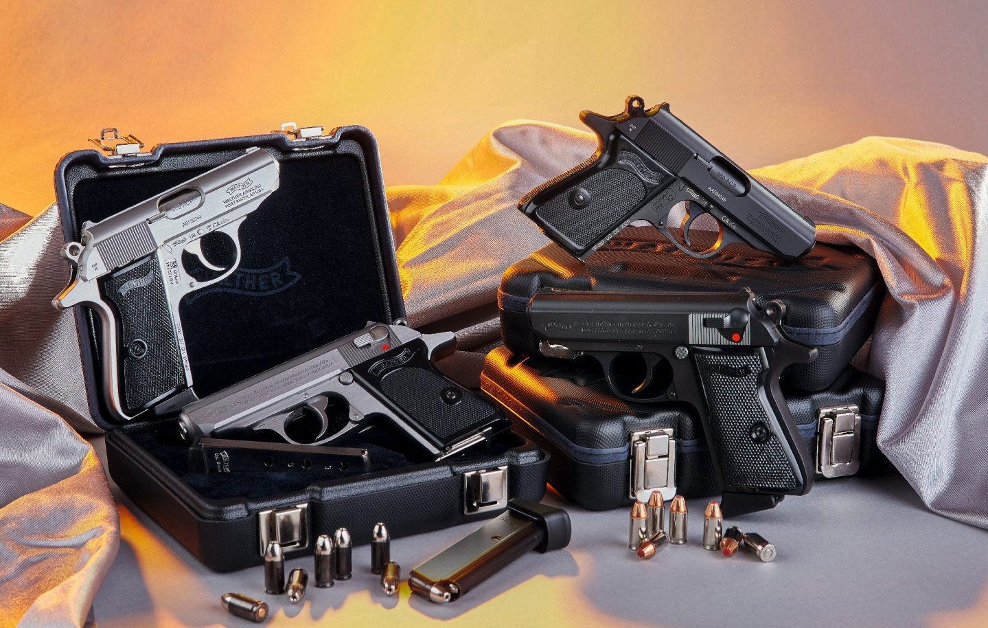 The legend is back: the Walther PPK is being manufactured again after a decade-long break – but not in Germany Not from Germany, but from the USA: Walther PPK/S (top left), below the PPK, both in Stainless