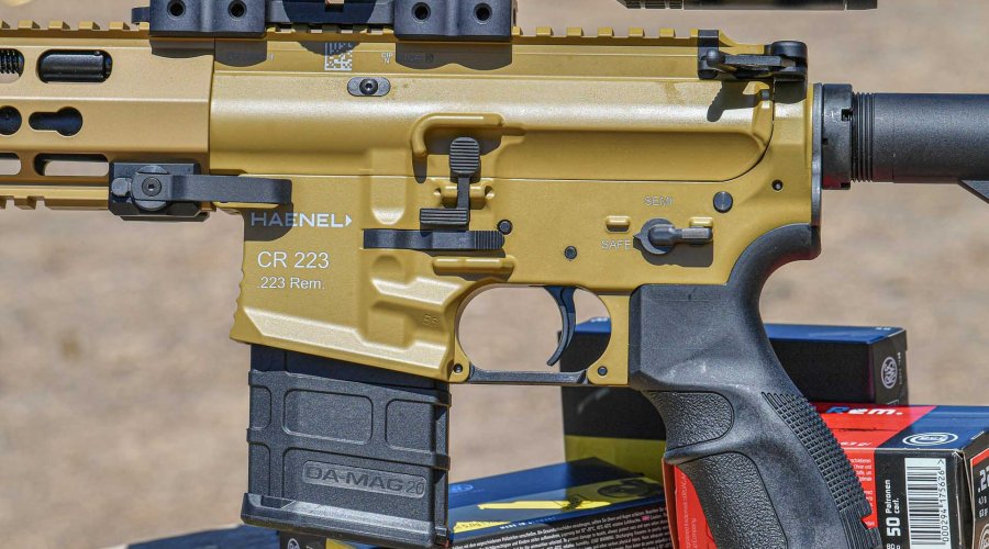 Left side of the Haenel CR-223 semiauto carbine
