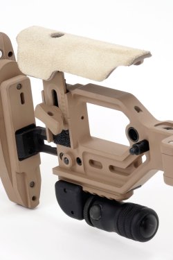 Accuracy International G22A2: the German Armed Forces upgraded sniper rifle under test The rear stock of the AI G22A2