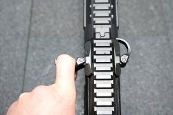 Albert Arms ALR semi-automatic long range rifle in .338 Norma Magnum under test 25/5000 Rail of the Albert Arms ALR.