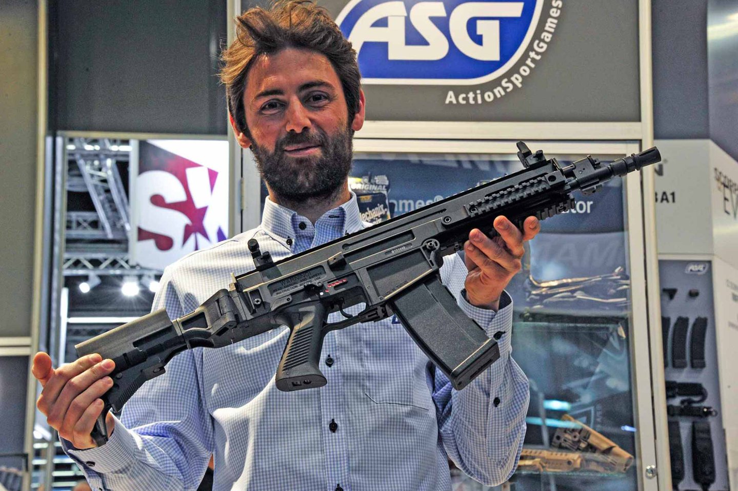ASG – ActionSportGames CZ Bren 805 airsoft rifle ASG – ActionSportGames A/S introduces the CZ Bren 805 airsoft replica rifle at the 2016 IWA OutdoorClassics