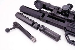 Test: Barrett MRAD in .338 LM & .300 WinMag in a long-range test at up to 500 meters The upper receiver houses the bolt