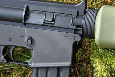 Brownells Retro Rifles, travelling back in time Cross mark on the receiver