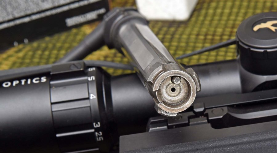 Browning XBolt HS3 Chassis rifle in .308 Winchester Cartridge base of the Browning XBolt HS3 Chassis