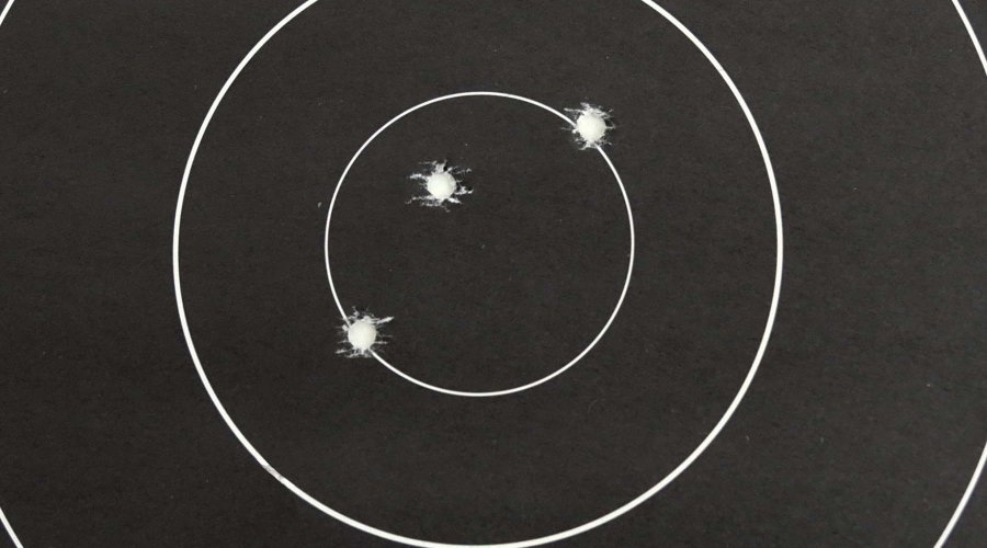 Browning XBolt HS3 Chassis rifle in .308 Winchester Group at 300 meters. Winchester Match