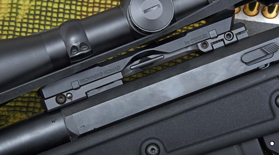 Browning XBolt HS3 Chassis rifle in .308 Winchester Riflescope mounted on rifle