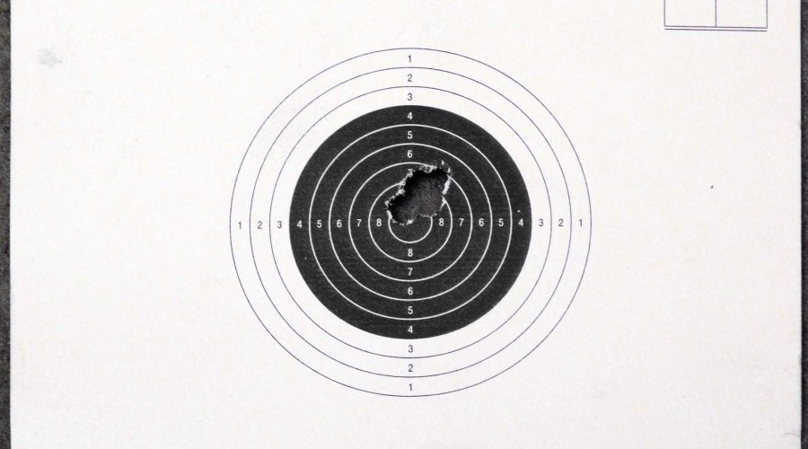 Test target with RWS pellets