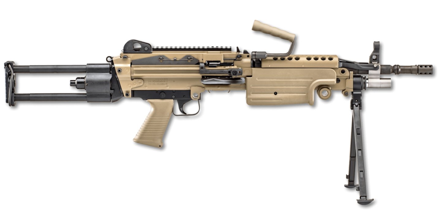 The FN M249S semi-automatic belt-fed rifle
