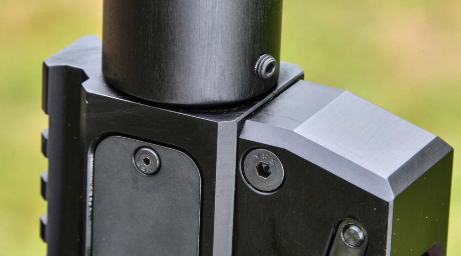 Magazine well and hand guard on the Gen3 Sporter pistol-caliber carbine by Just Right Carbines