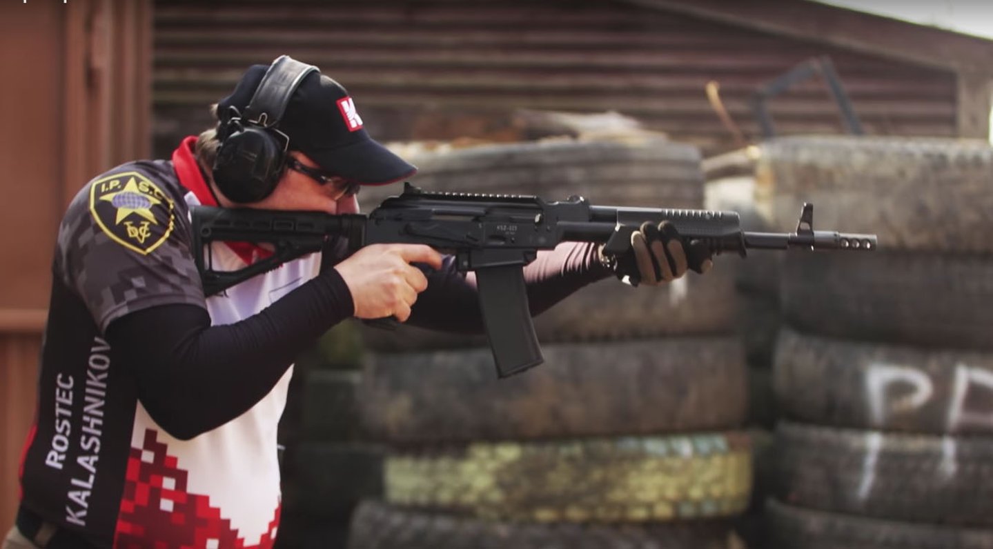 New Kalashnikov KSZ-223 pump action carbine for IPSC New KSZ-223 pump action carbine