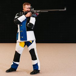 Matt Emmons in the standing position with the CZ 457 Target