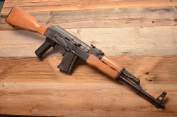 Nova Modul RAK 9 Sport: a Kalashnikov-style 9 mm pistol caliber carbine Nova Modul RAK 9 Sport with classic AK wood furniture
