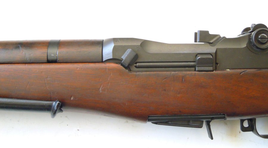 Fire selector of a Beretta BM59 rifle, blocked to semi-automatic only