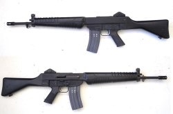 Nuova Jager's SAR-80 semi-automatic rifle The Italian Nuova Jager S.r.l. company offers a lot of demilitarized, civilian-legal SAR-80 .223 Remington - 5,56x45mm NATO rifles manufactured in Singapore