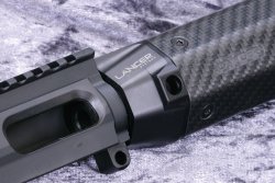 A professional tool for sportsmen: testing the 9mm Quarter Circle 10 Euro-Racer pistol caliber carbine the QC10 Euro-Racer, the octagonal, easy-to-handle handguard is made of carbon fiber